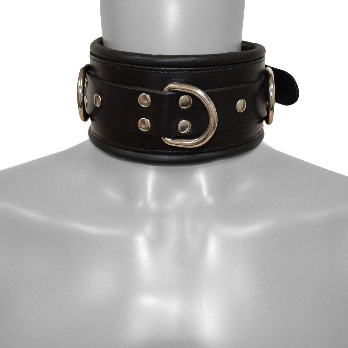 Prowler RED Leather Lockable Collar LXL - Adult Outlet