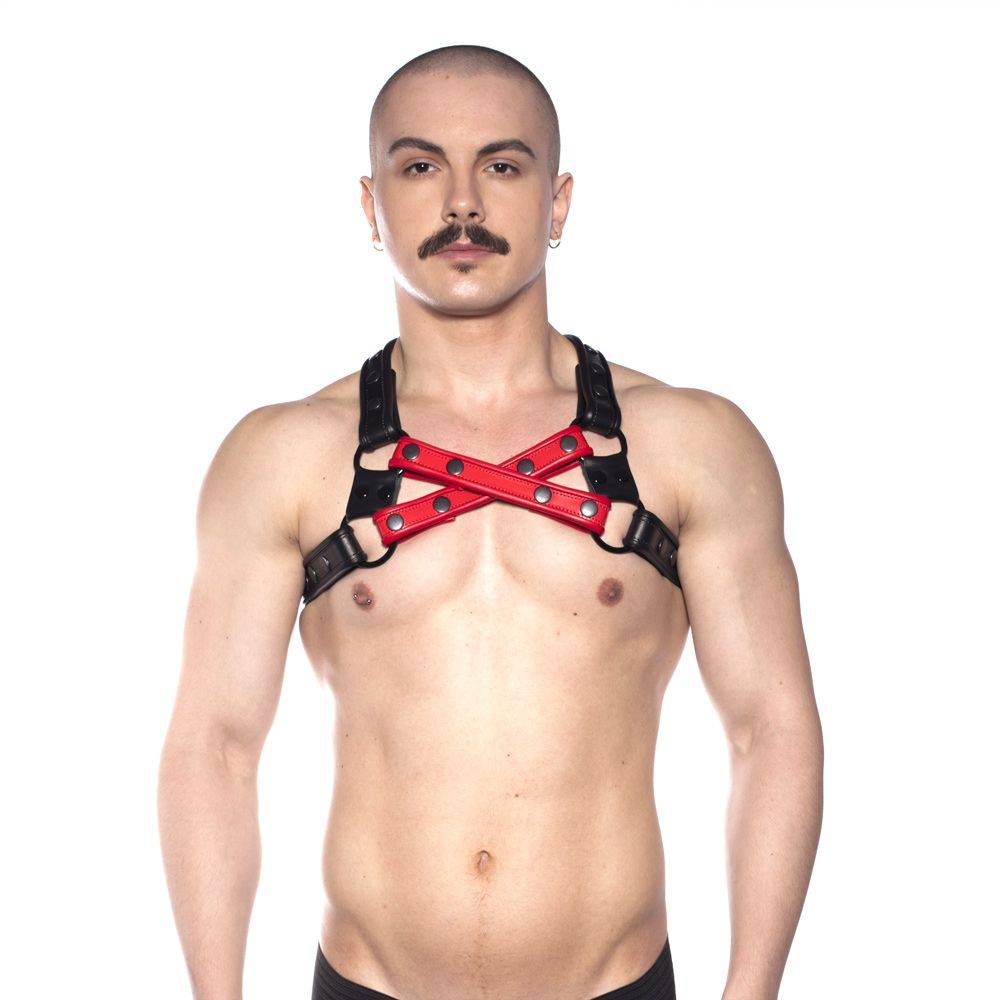 Prowler Red Cross Harness Black/Red L/XL - Adult Outlet