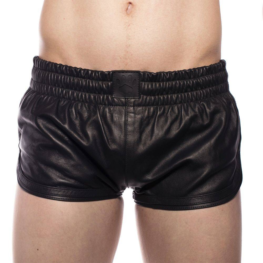 Prowler Red Leather Sports Shorts Black Large - Adult Outlet