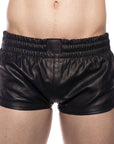 Prowler Red Leather Sports Shorts Black Large - Adult Outlet