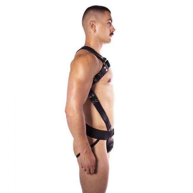 Prowler Red Butch Body Harness Black/Silver XXLarge - Adult Outlet