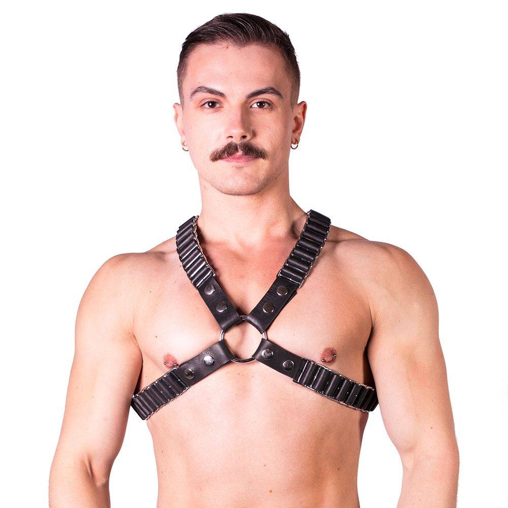 Prowler Red Ballistic Harness Black/Silver Large - Adult Outlet