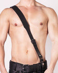 Prowler Red Sam Browne Belt Black Large - Adult Outlet