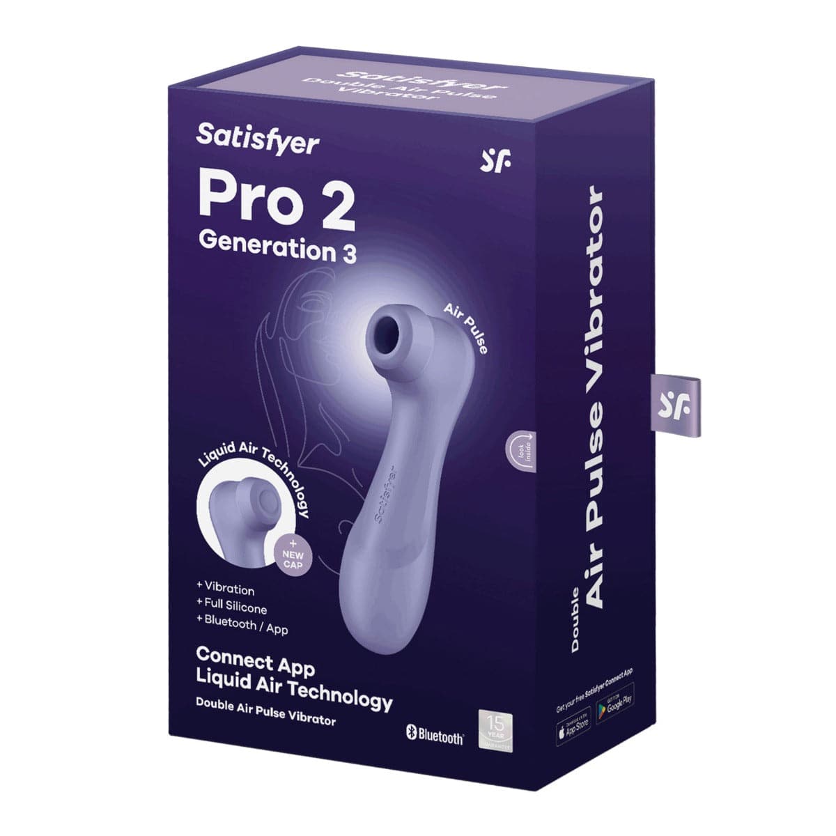 Pro 2 Generation 3With Liquid Air Technology  Vibration And Bluetooth/App Lilac - Adult Outlet