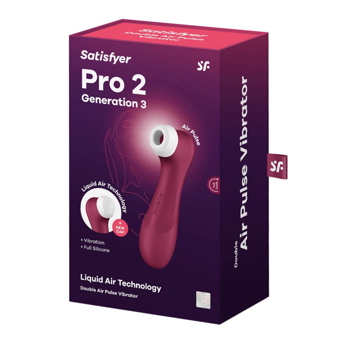 Pro 2 Generation 3 With Liquid Air Wine Red - Adult Outlet