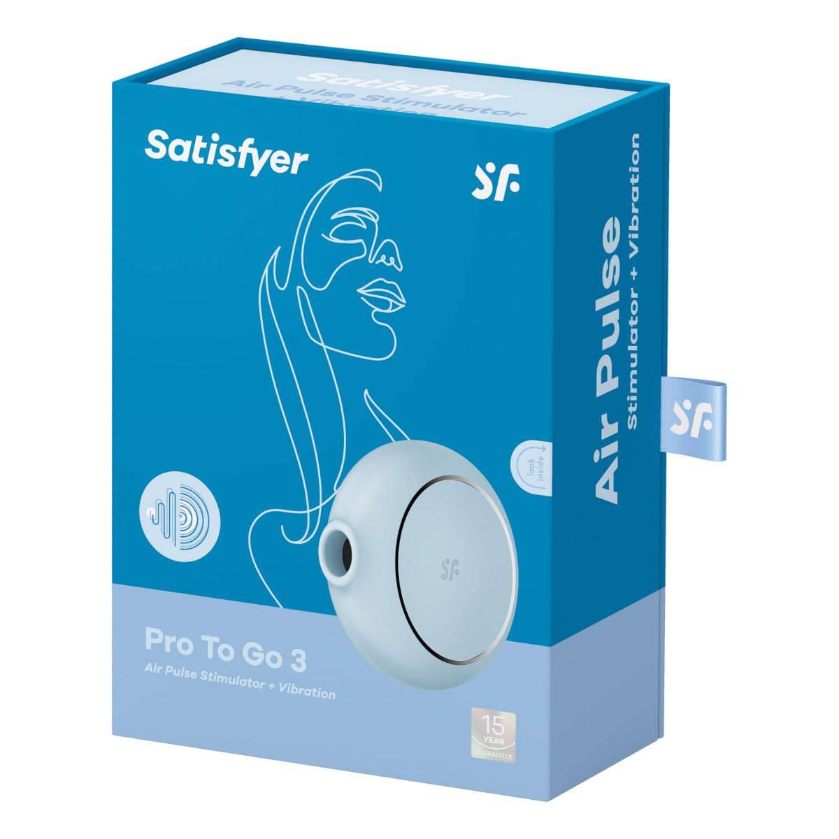Satisfyer Pro To Go 3 Air Pulse Vibrator Blue Default Title Stimulators Satisfyer
