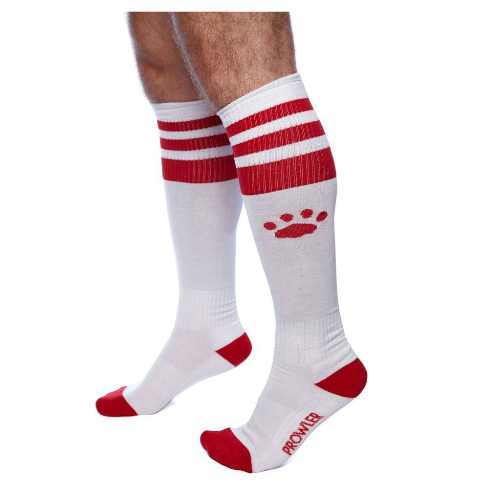 Prowler Red Football Sock White/Red - Adult Outlet