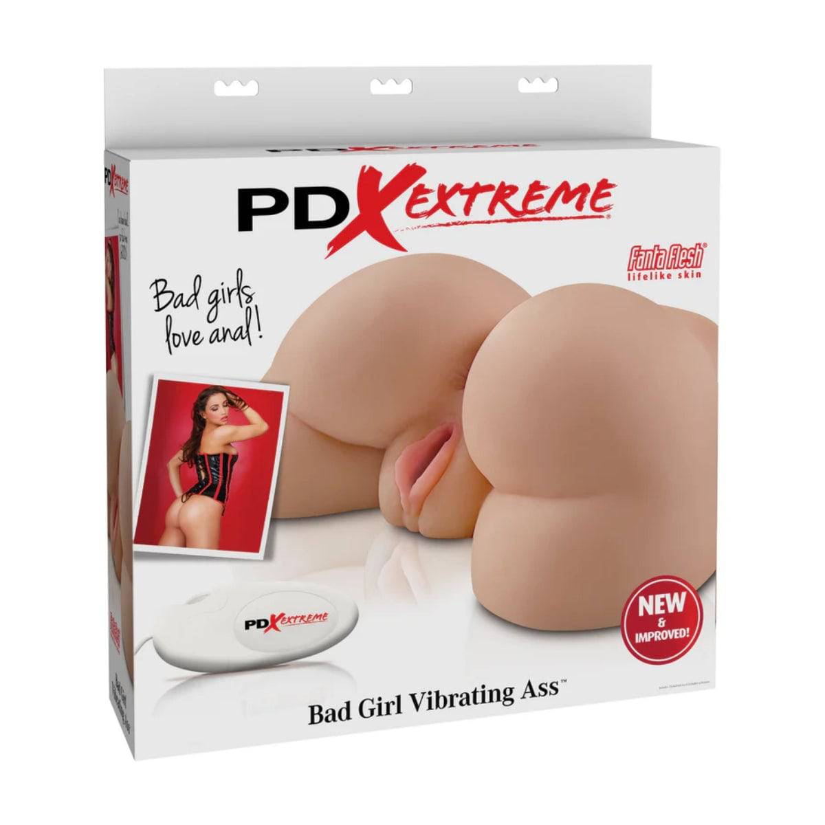 PDX Extreme Bad Girl Vibrating Ass - Light - Adult Outlet