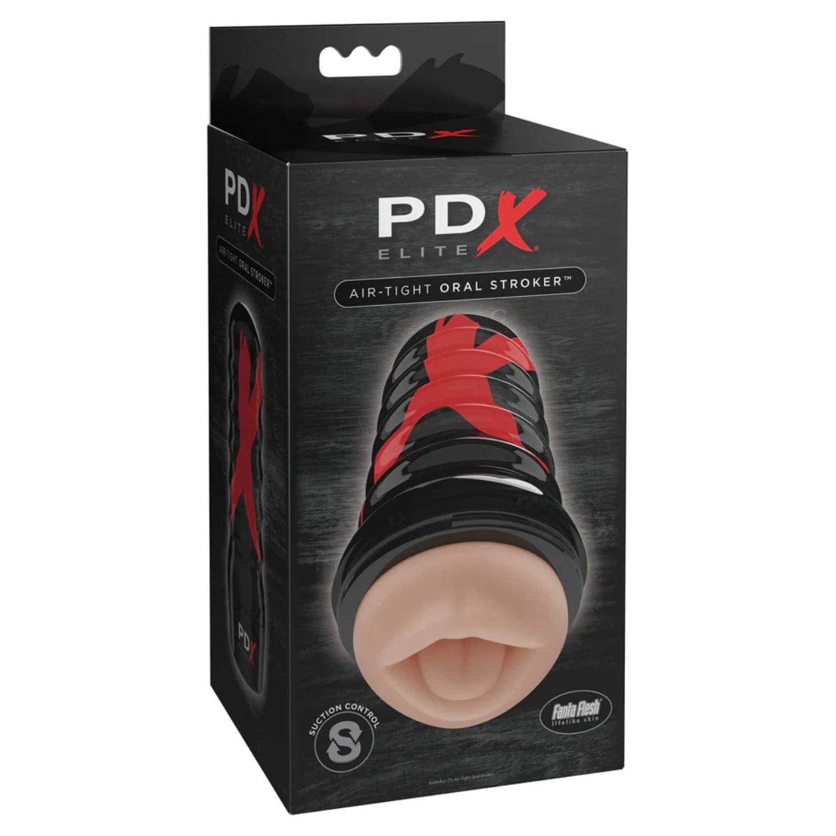 PDX Elite Air Tight Oral Stroker - Light/Black - Adult Outlet