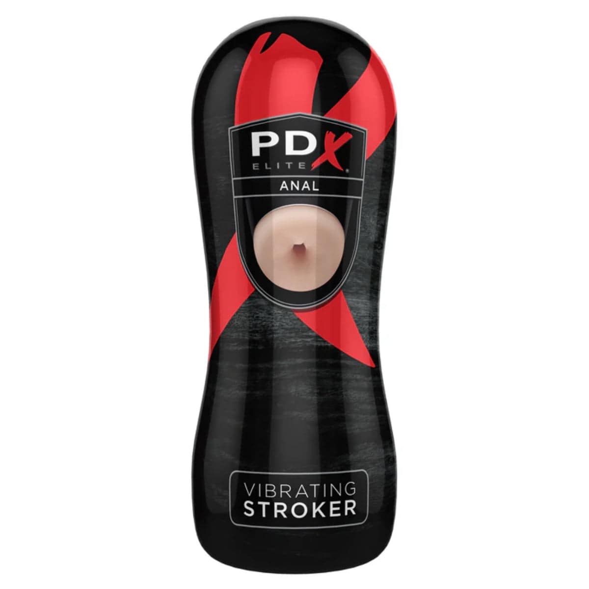 PDX Elite Vibrating Anal Stroker - Light/Black - Adult Outlet