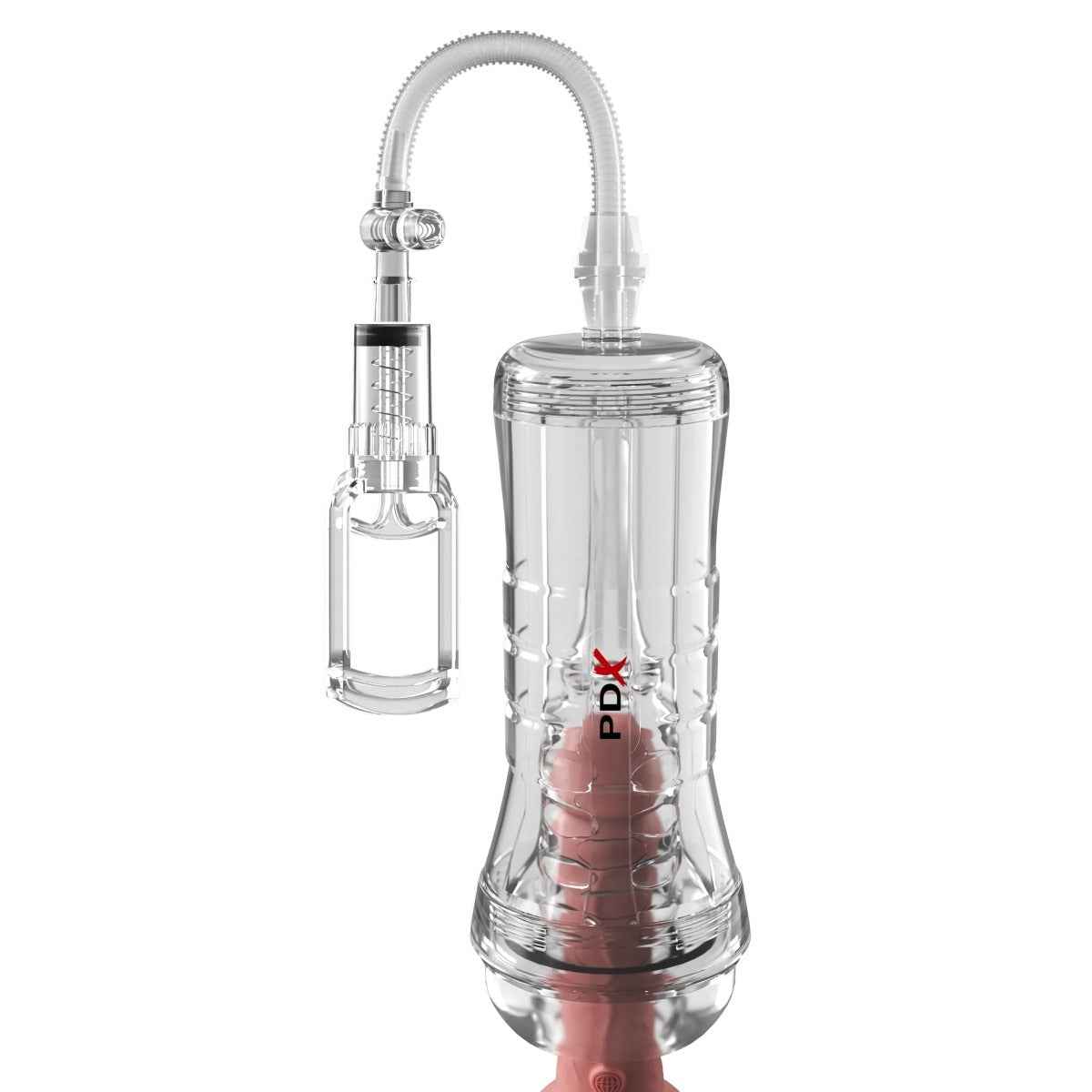 PDX Elite ViewTube Vac XXL Pump See Thru EZ Grip Pump Stroker Clear