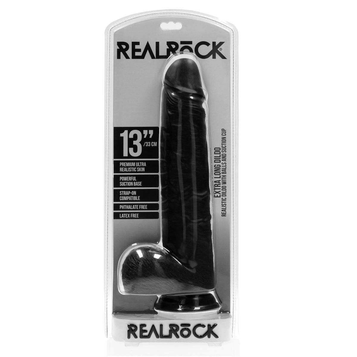 Extra Long With Balls 13 Black - Adult Outlet