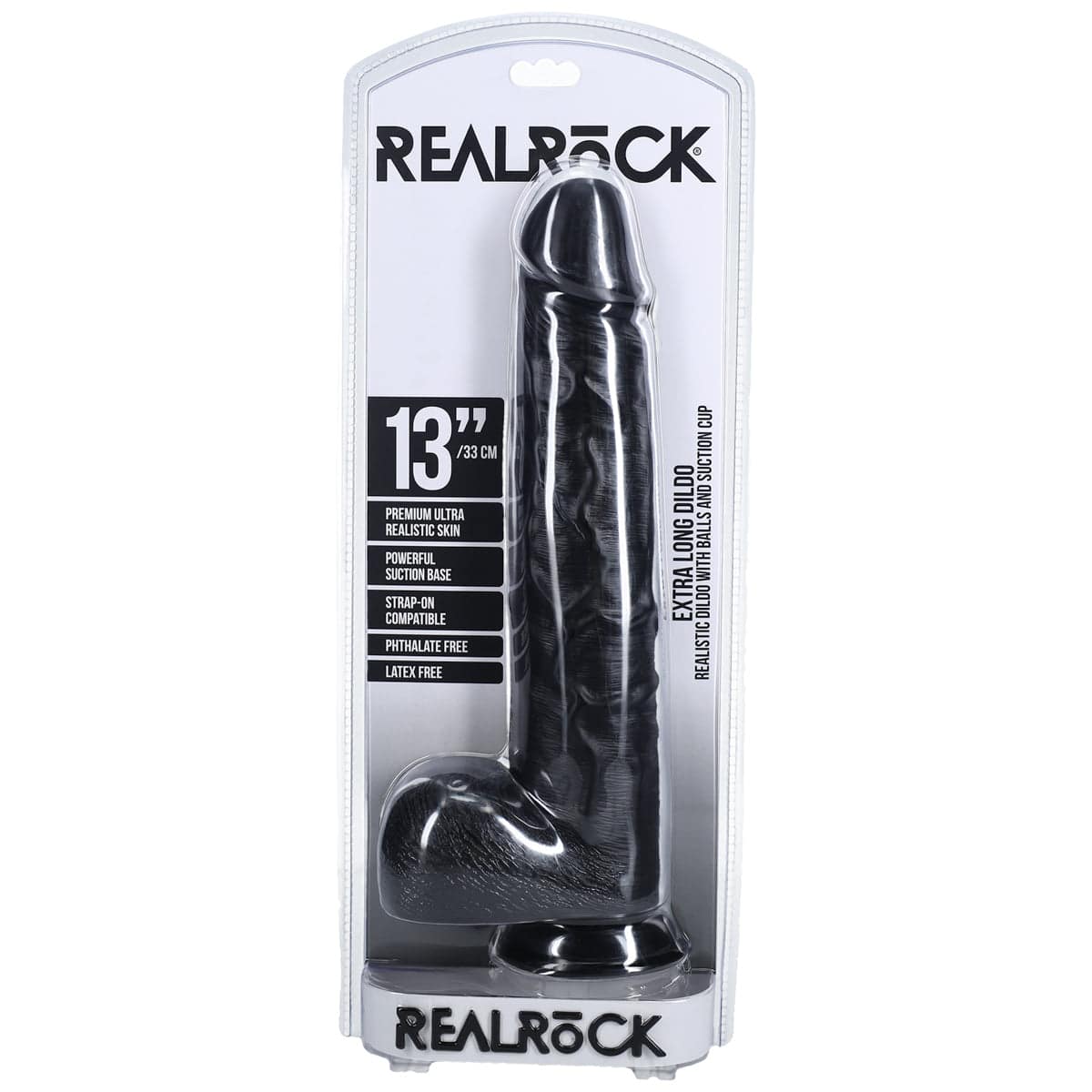 Realrock Extra Large Straight Dildo With Balls 13 Inch - Adult Outlet