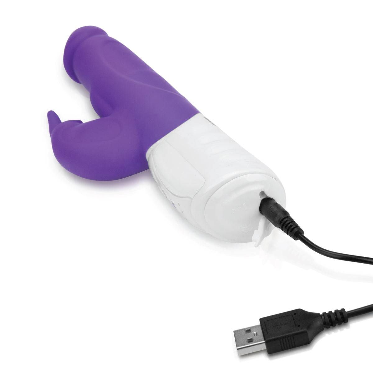 Rabbit Essentials Rr Rechargeable Realistic Rabbit Purple - Adult Outlet