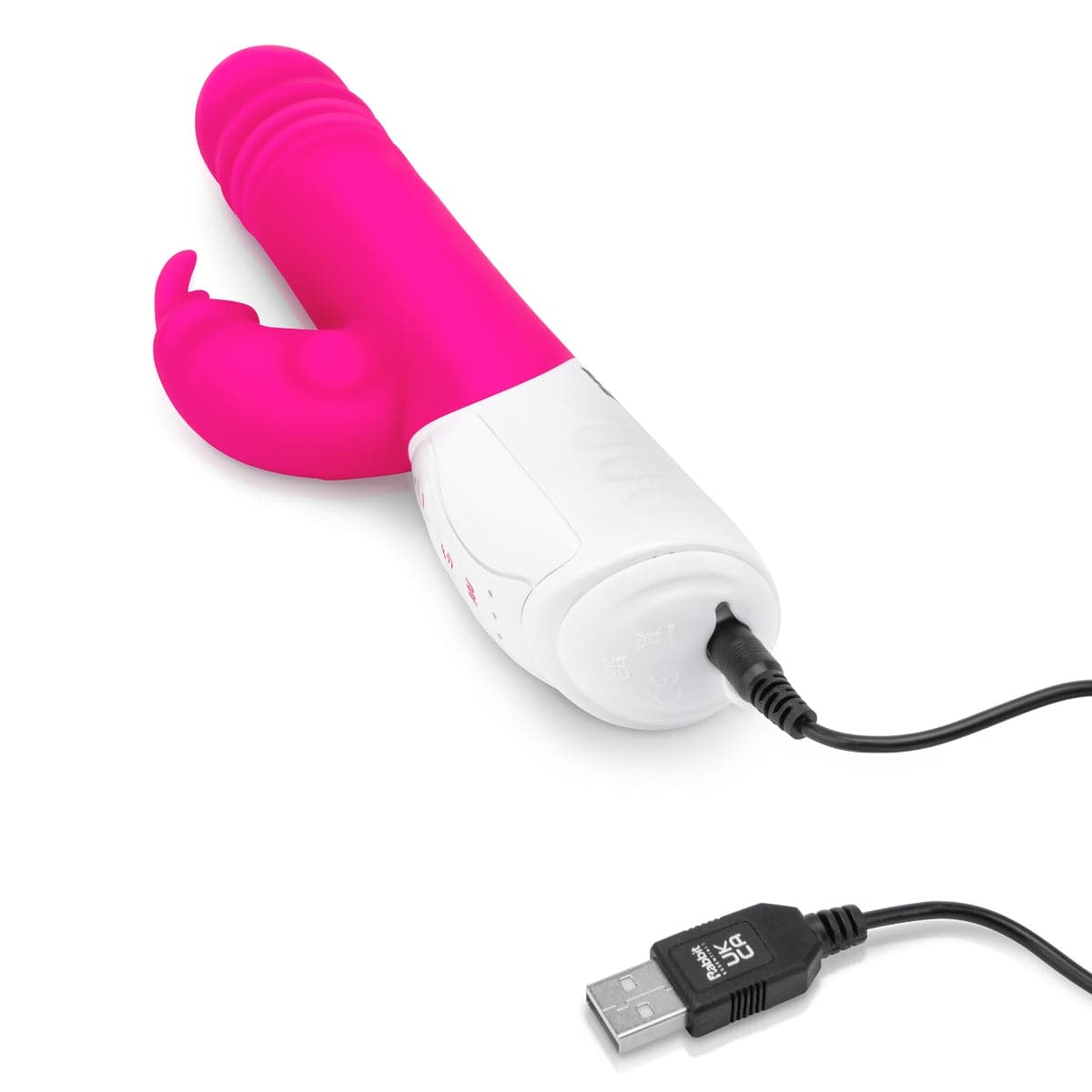 Rabbit Essentials Rr Rechargeable G Spot Thrusting Rabbit Vibrator Hot Pink - Adult Outlet