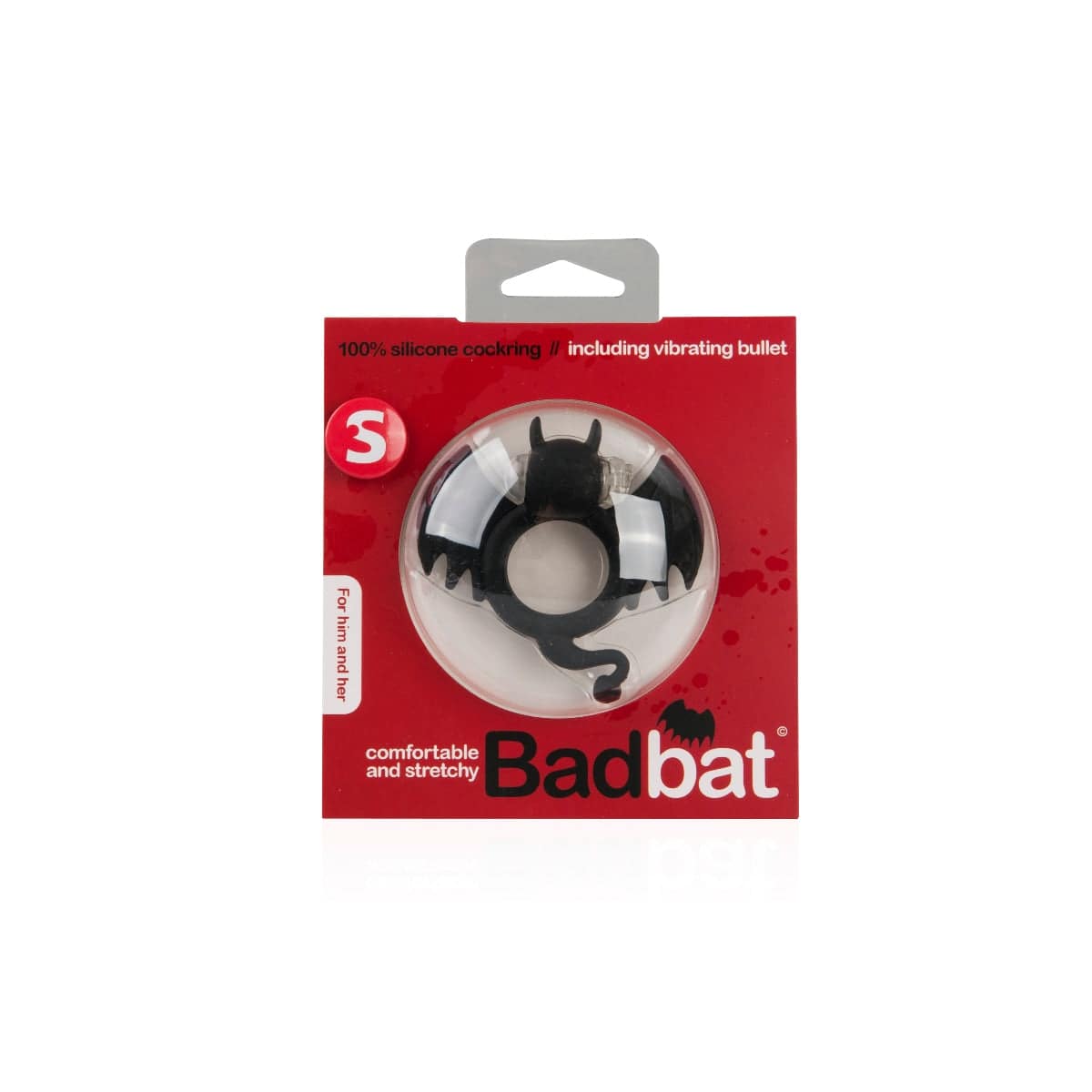 S Line Badbat Vibrating Silicone Cockring - Adult Outlet