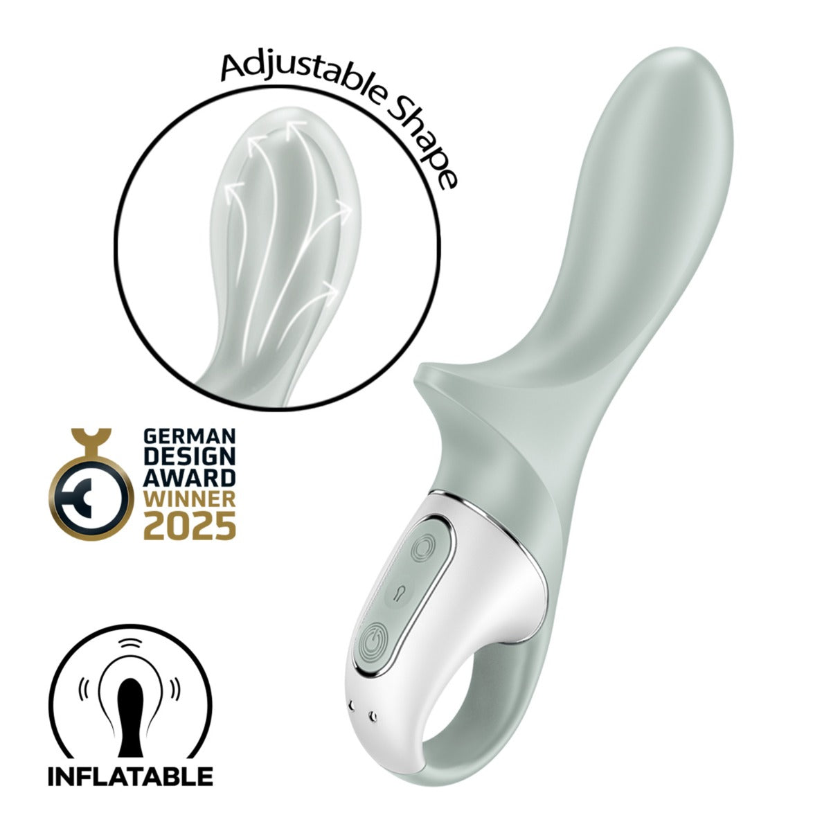 Satisfyer Air Pump Booty 3 Grey Green - Adult Outlet