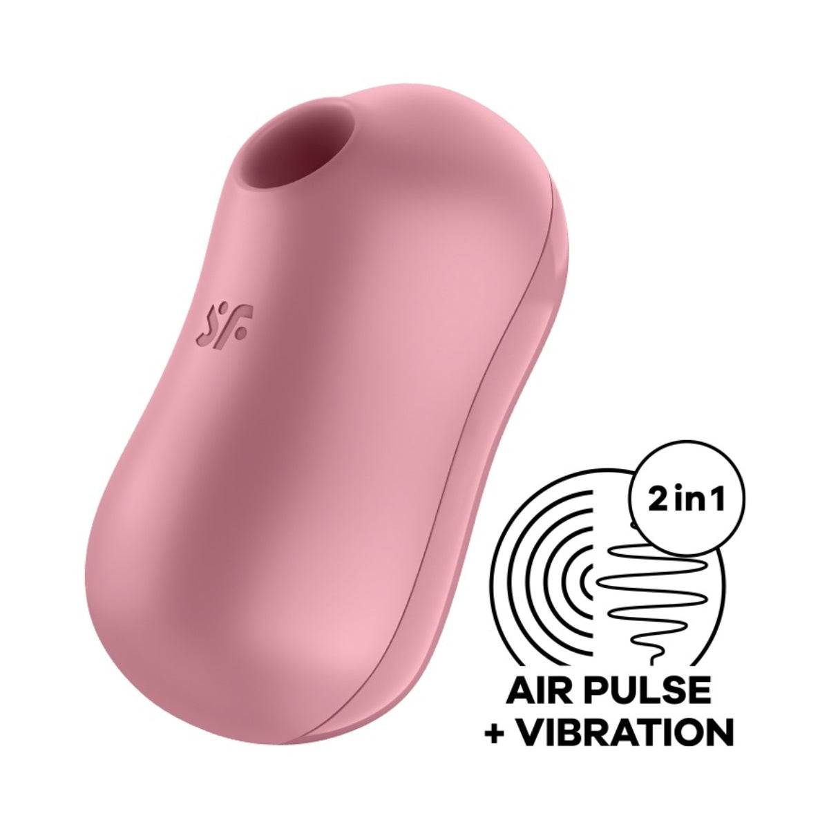 Satisfyer Cotton Candy Air Pulse Vibrator Light Red - Adult Outlet