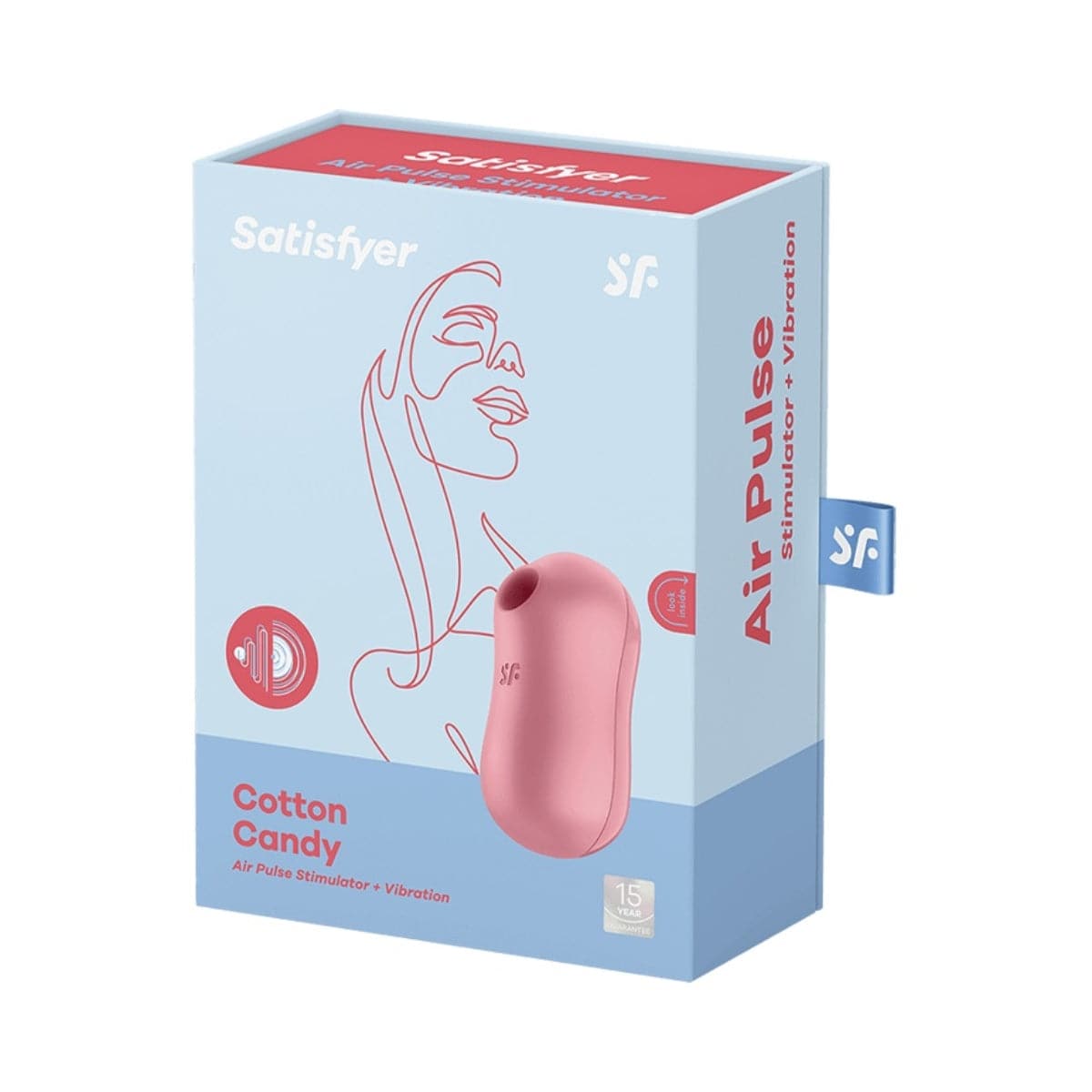 Satisfyer Cotton Candy Air Pulse Vibrator Light Red - Adult Outlet