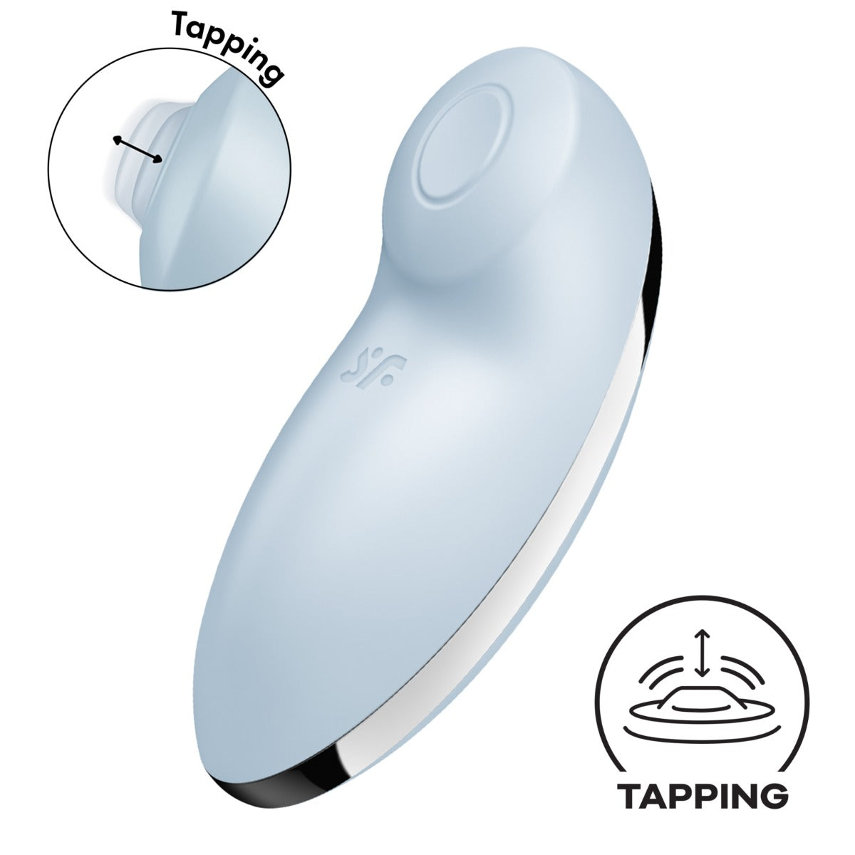 Satisfyer Tap & Climax 2 Tapping Stimulator Blue - Adult Outlet