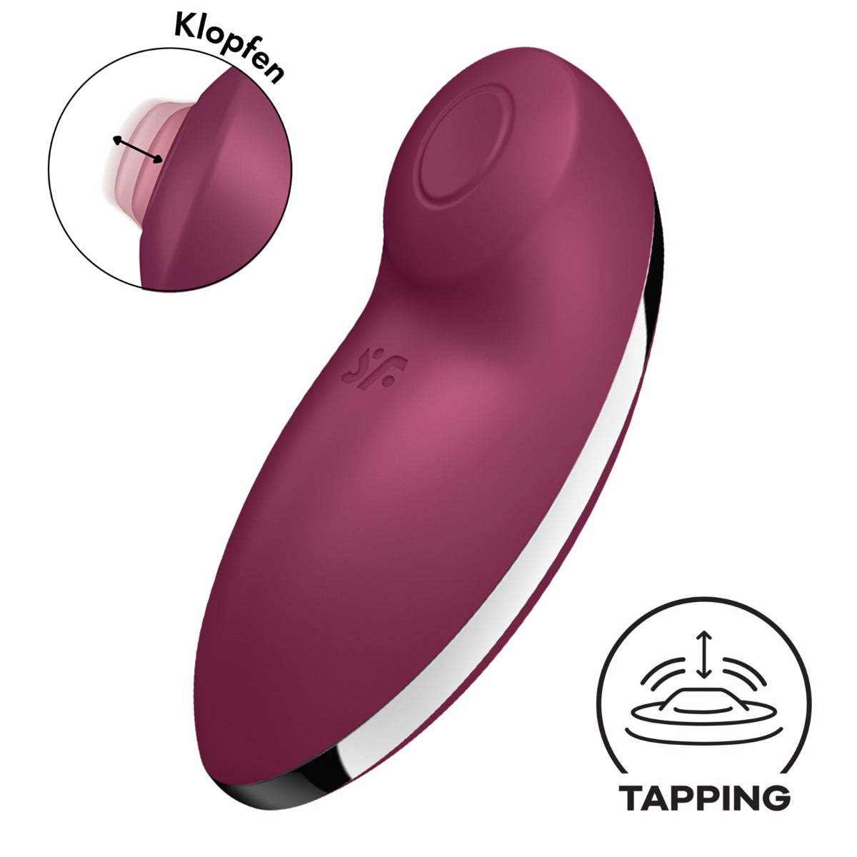 Satisfyer Tap & Climax 2 Tapping Stimulator Red - Adult Outlet