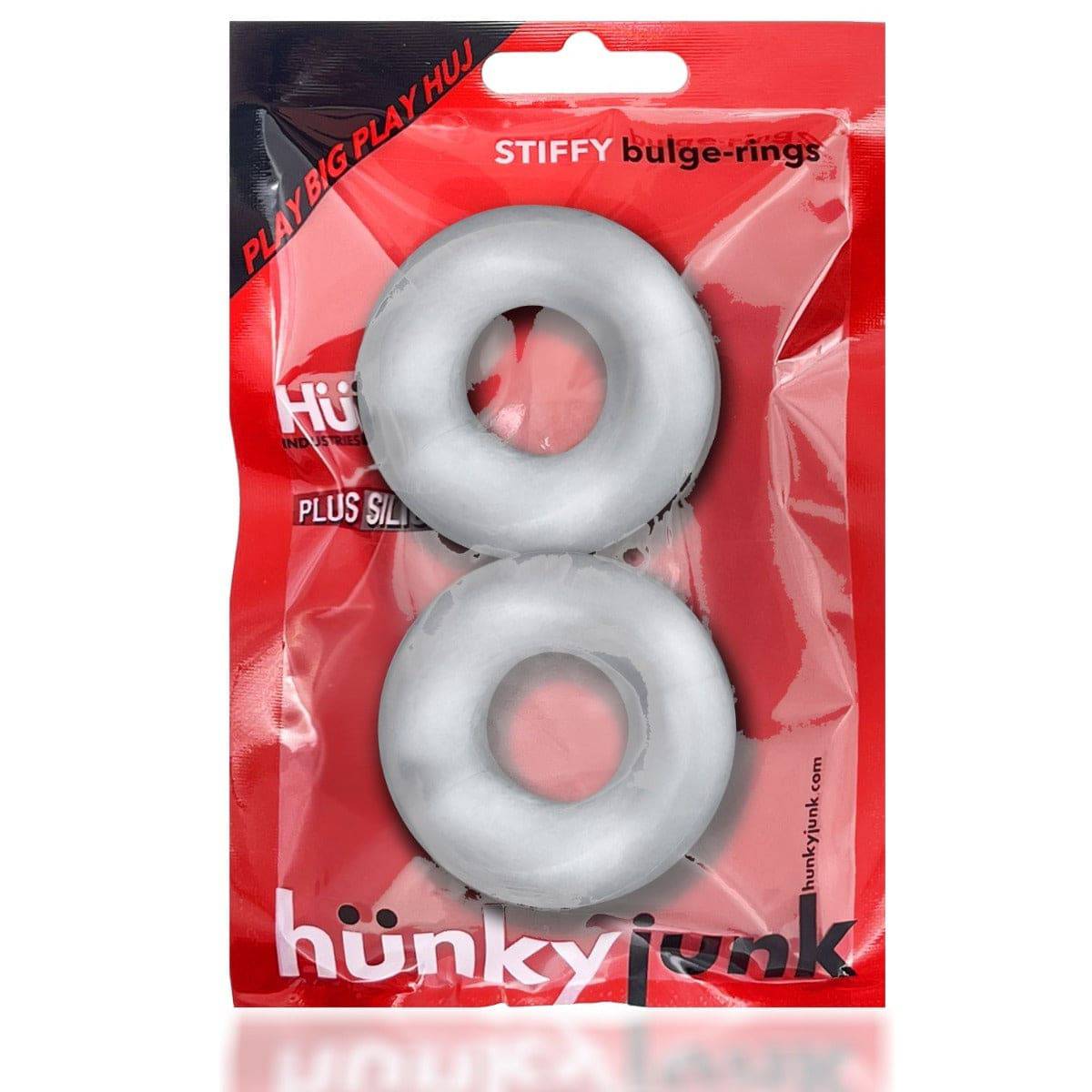 Hunkyjunk Stiffy 2-Pack Bulge Cockrings Clear Ice - Adult Outlet