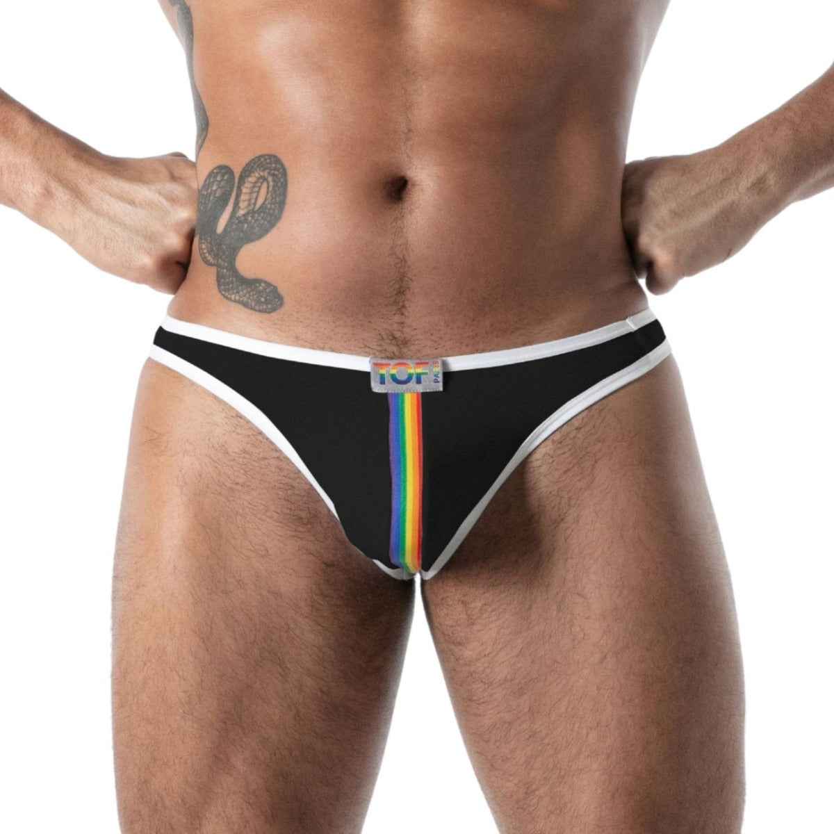 TOF Paris French Stringless Thong Black Medium