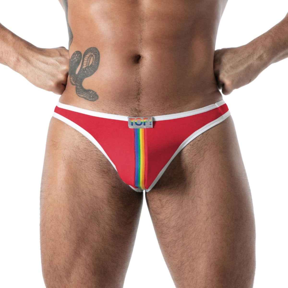 TOF Paris French Stringless Thong Red Xlarge