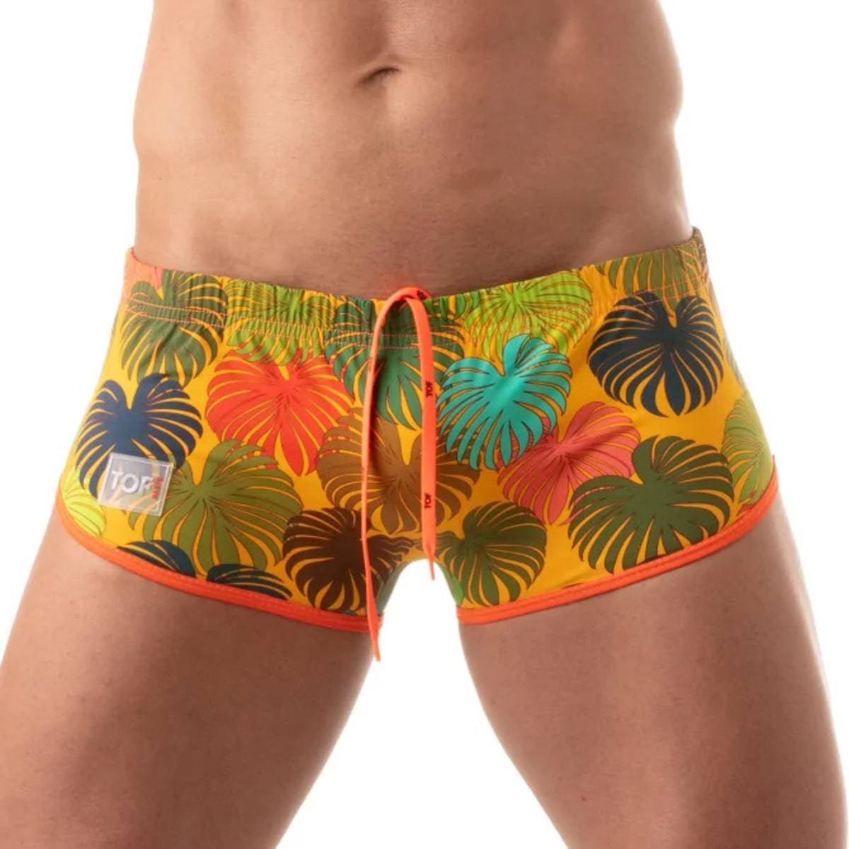 Floral Brazilian Swimsuit Yellow - Size : XL - Adult Outlet