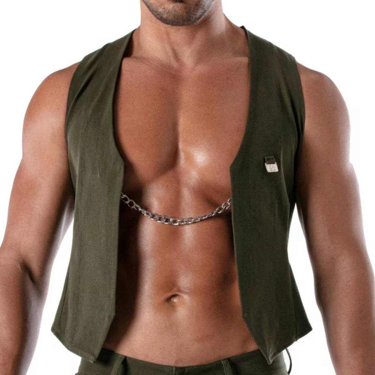 Patriot Chain Vest - Khaki - Size : XL - Adult Outlet