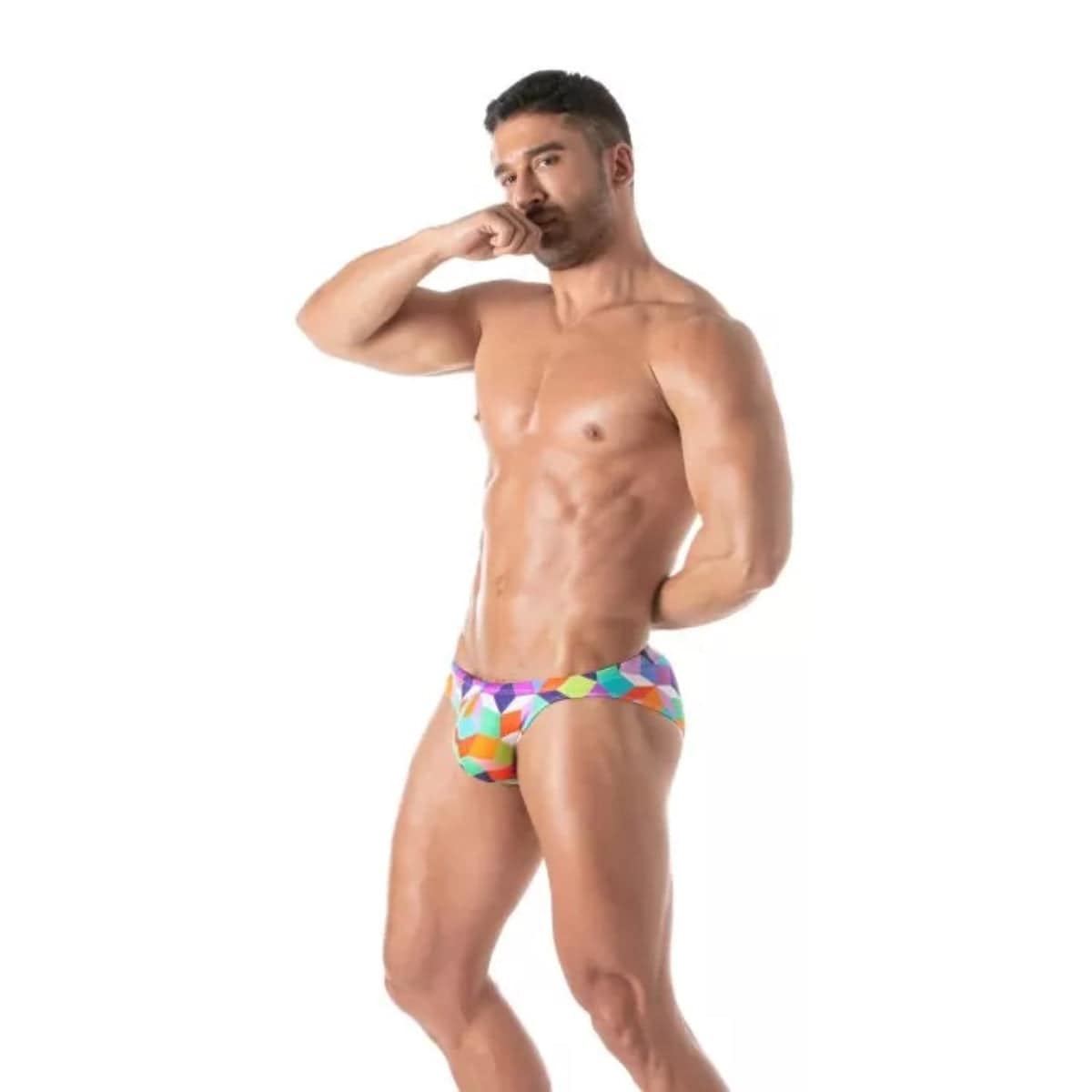 Print Swim Mini Briefs Purple - Size : XL - Adult Outlet