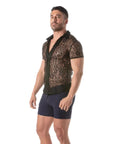 Lace Short Sleeves Shirt - Size : M - Adult Outlet