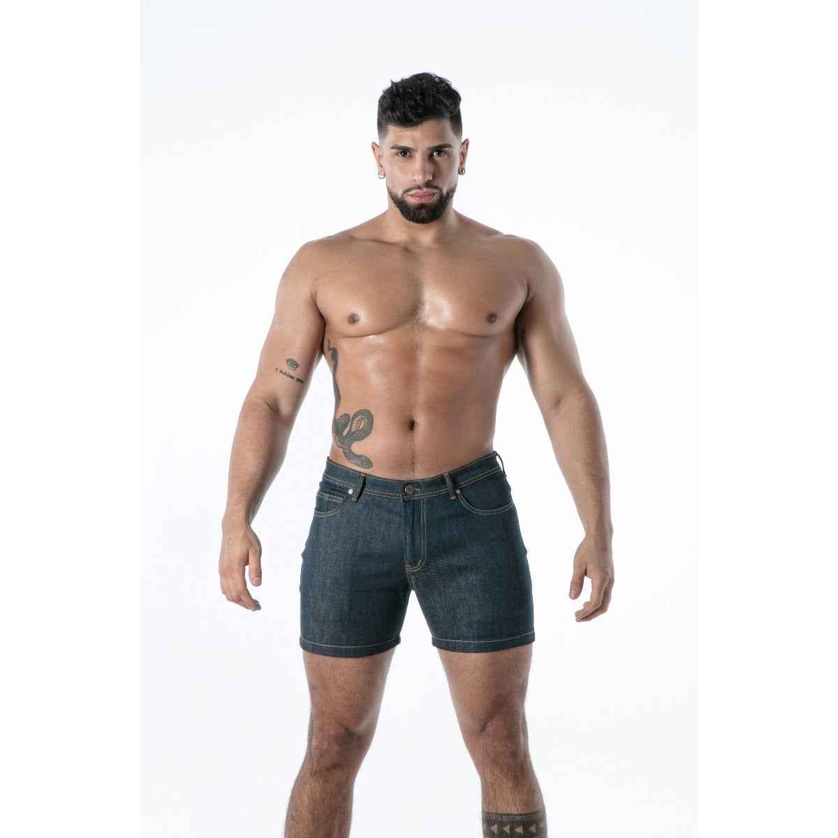 TOF Paris Raw Denim Backless Shorts Large