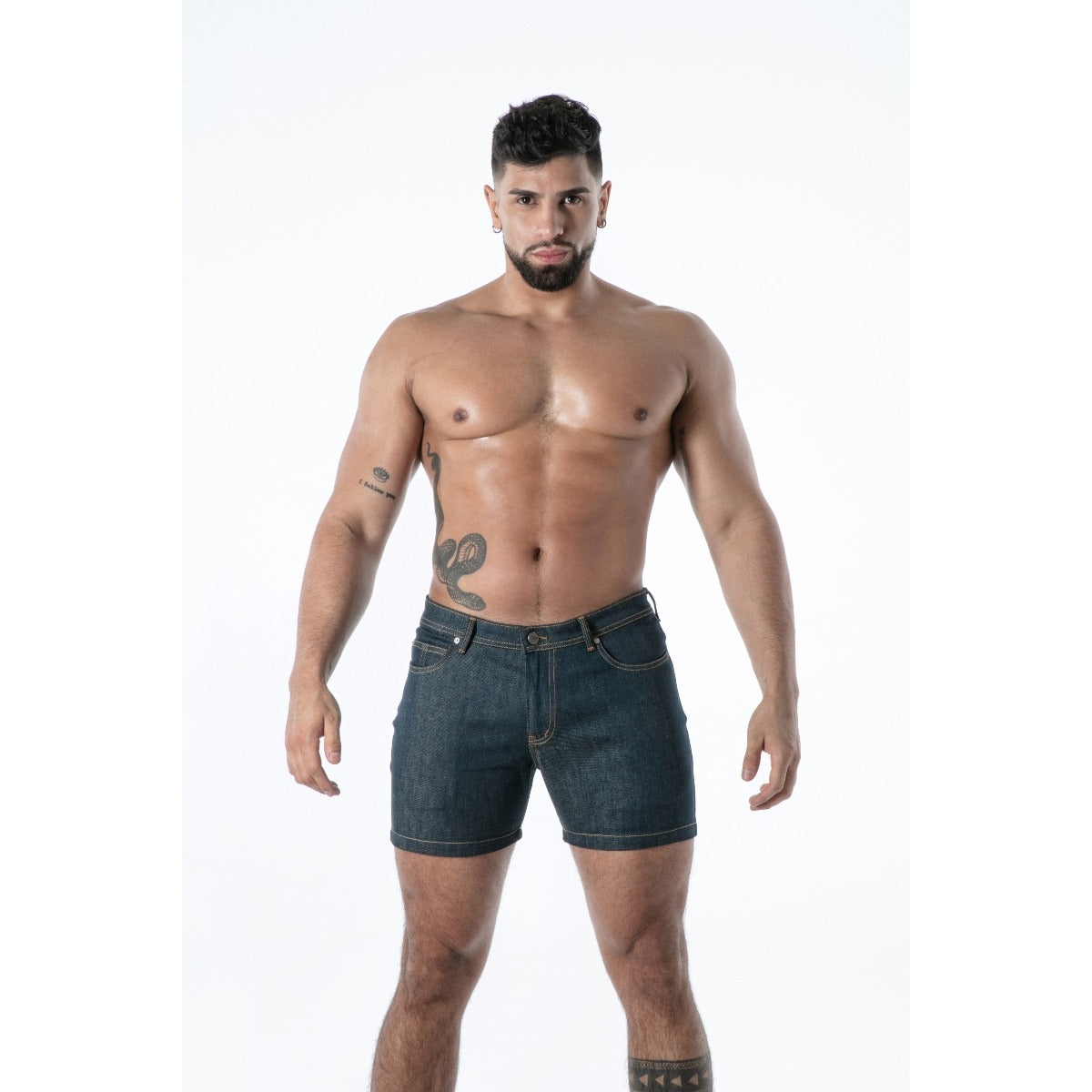 TOF Paris Raw Denim Backless Shorts Small