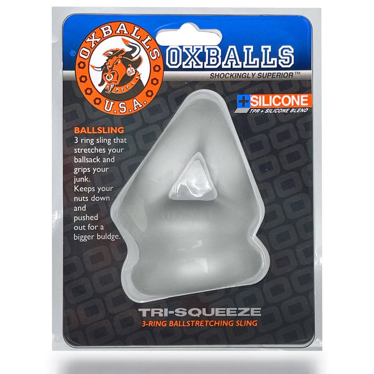 Oxballs Tri-Squeeze Cocksling & Ballstretcher Clear - Adult Outlet