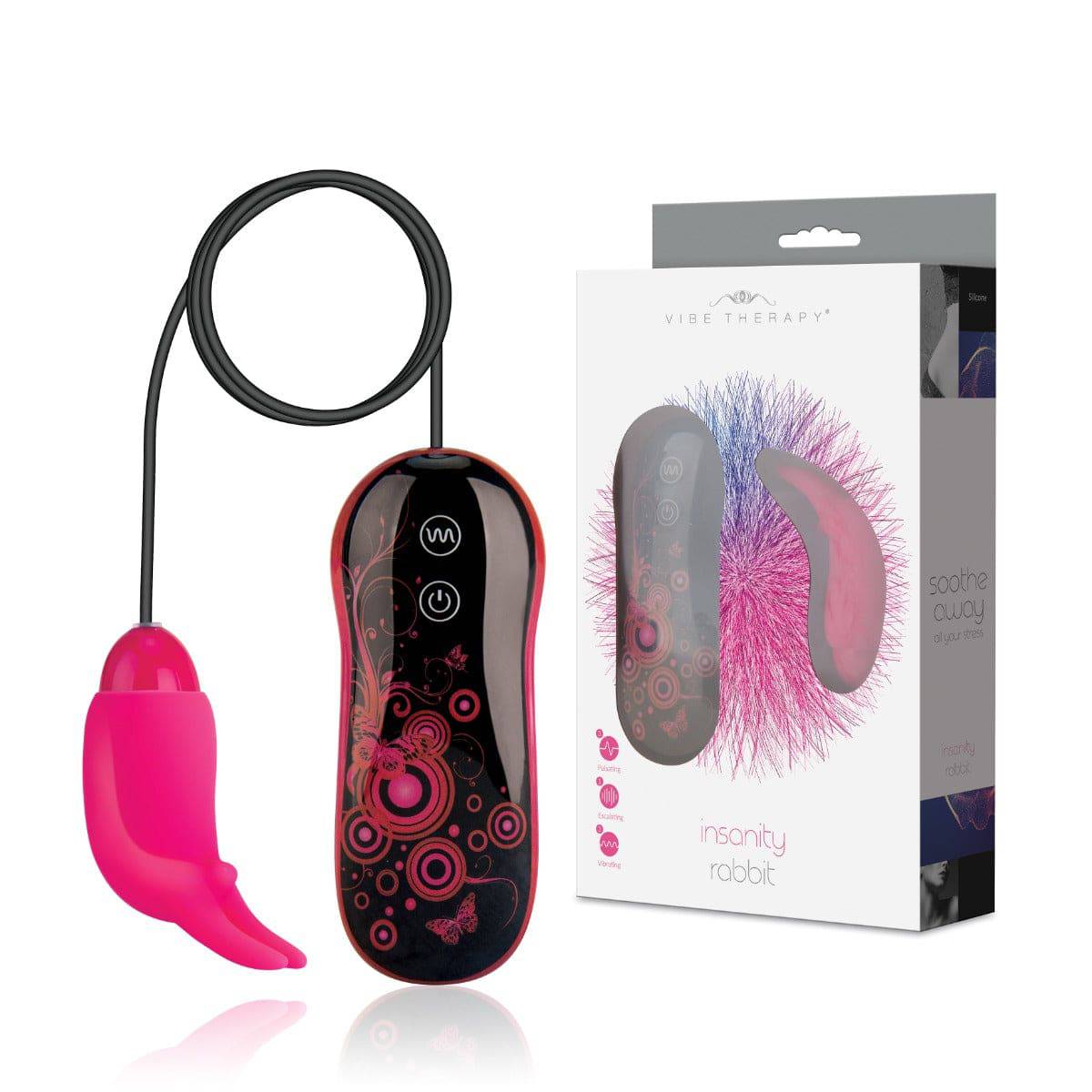 Vibe Therapy Insanity Rabbit Pink & Black - Adult Outlet