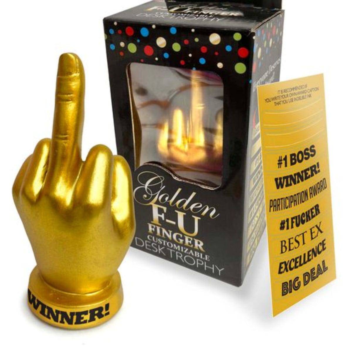 Little Genie Golden F-U Funger Trophy - Adult Outlet