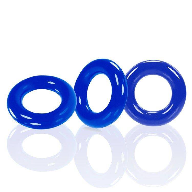 Willy Rings 3-Pack Cockrings  Police Blue - Adult Outlet