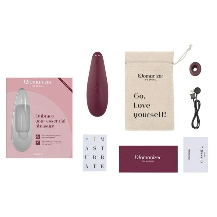 Womanizer Classic 2 Clitoral Stimulator Bordeaux - Adult Outlet