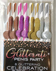 Little Genie Glitterati Penis Party Cocktail Straws - Adult Outlet