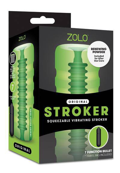 Zolo Original Squeezable Vibrating Stroker Vibrating Stroker Green - Adult Outlet