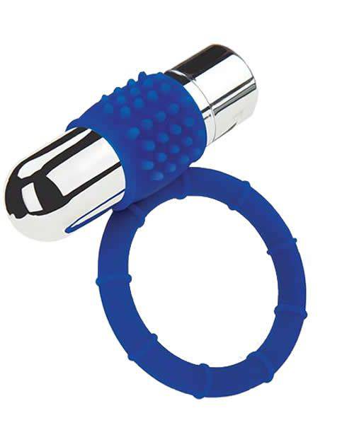 Zolo Powered Bullet Cock Ring Blue - Adult Outlet